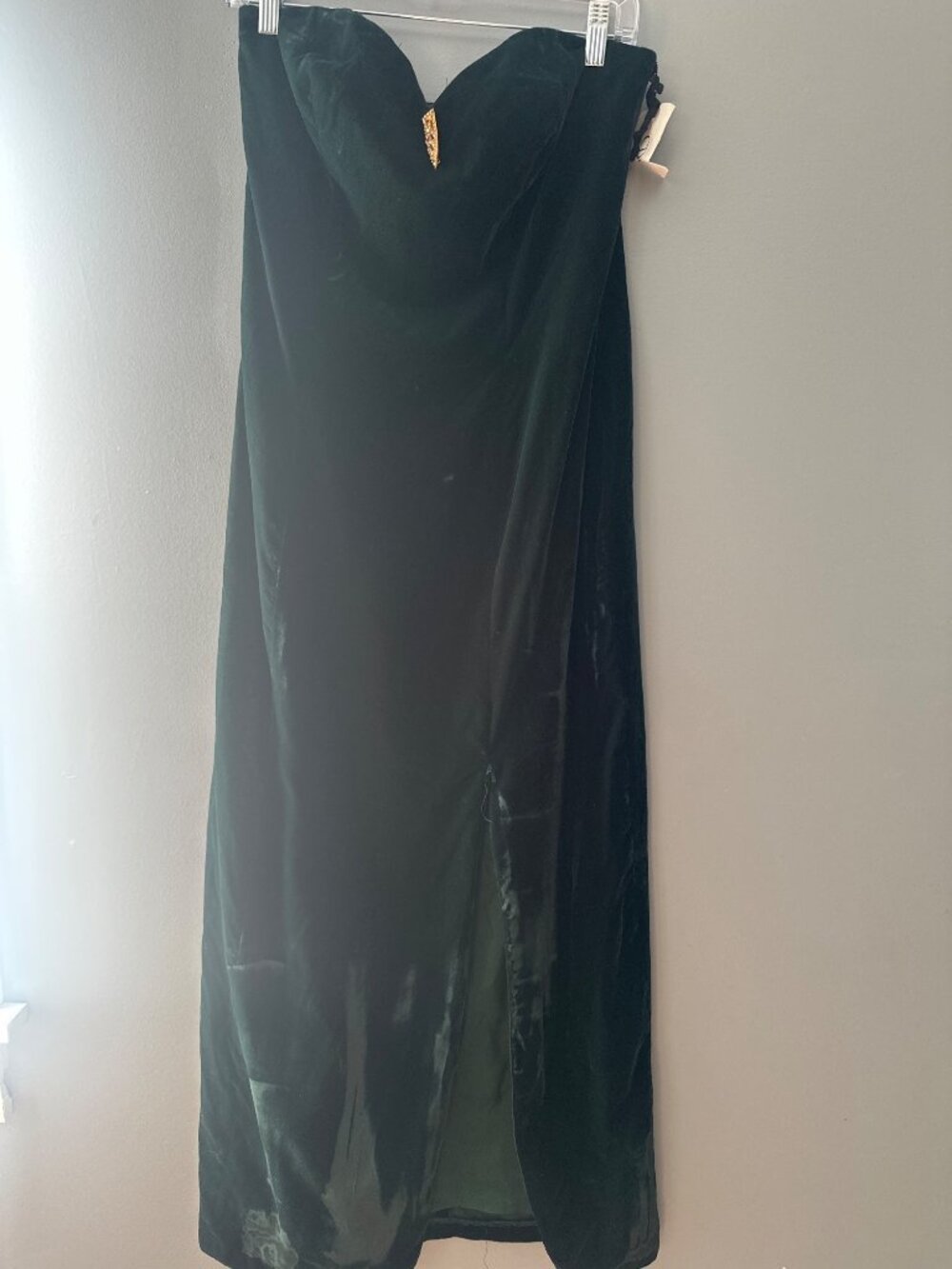 CDC Caren Desiree Company Dress Women's 10 Velvet Strapless Formal Gown NWT